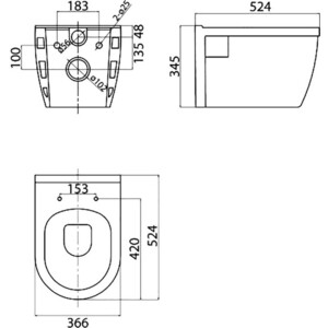Унитаз подвесной безободковый BelBagno Loto тонкое сиденье микролифт (BB070CHR, BB070SC)