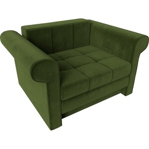 Кресло-кровать АртМебель Берли вельвет зеленый кровать двуспальная артмебель герда микровельвет зеленый