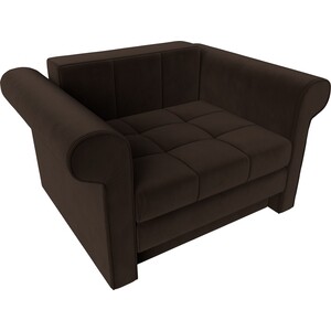 Кресло-кровать АртМебель Берли вельвет коричневый стул tetchair carol mod uc06 металл вельвет 45x56x82 см brown коричневый hlr11