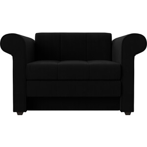 Кресло-кровать АртМебель Берли вельвет черный