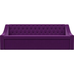 Кухонный диван АртМебель Мерлин микровельвет фиолетовый прямой
