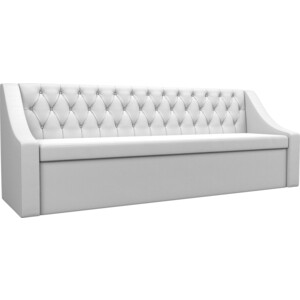 Кухонный диван АртМебель Мерлин экокожа белый прямой диван п образный артмебель венеция экокожа белый