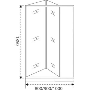 Душевая дверь Good Door Infinity SD-100-G-CH 100х185 матовая Grape, хром (ИН00048)