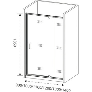 Душевая дверь Good Door Orion WTW-PD-90-C-CH 90x185 прозрачная, хром (ОР00014)