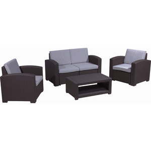 Комплект для отдыха Vinotti SF1-4P кресло для отдыха мебелик денди шпон ткань ультра шоколад каркас дуб шампань шпон