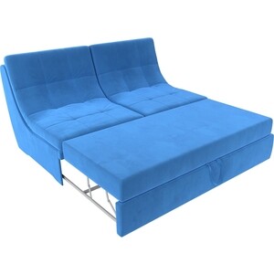 Модуль Лига Диванов Холидей раскладной диван велюр голубой