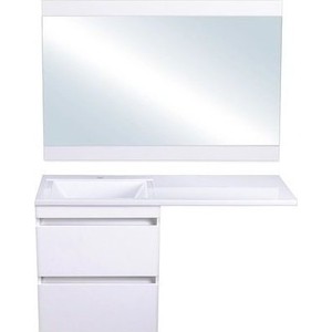 Мебель для ванной Style line Даллас Люкс 58 (120L) подвесная, под стиральную машину, белая эмаль