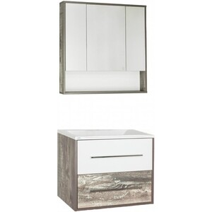 Мебель для ванной Style line Экзотик 80 бетон экзотик, белый глянец, Бали 80 зеркальный шкаф style line экзотик 80 бетон лс 00000399