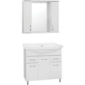 Мебель для ванной Style line Эко Стандарт 90 №26 белая, напольная зеркало emmy гретта стандарт 60х80 led подсветка 250550