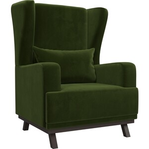 Кресло АртМебель Джон микровельвет зеленый кресло артмебель норден микровельвет зеленый