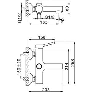 Смеситель для ванны Frap Н44 (F3244)