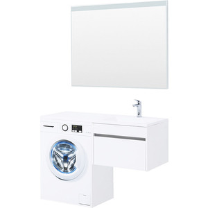 Мебель для ванной Aquanet Токио 120 подвесная, правая, белая, под стиральную машину мебель для ванной emmy мони 40х22 правая белая