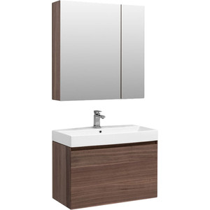 Мебель для ванной Aquanet Нью-Йорк 85 орех зеркало aquanet николь 100 орех массив бука 180520