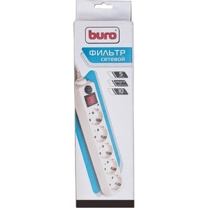 Сетевой фильтр Buro 500SH-3-W 3м (5 розеток) белый