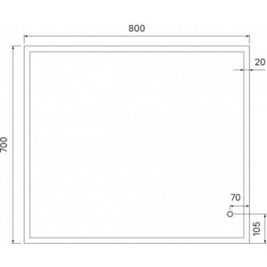 Зеркало IDDIS Brick 80 с подсветкой (BRI8000i98)