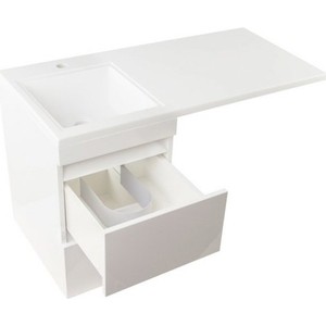 Мебель для ванной Style line Даллас Люкс 38 (100L) подвесная, под стиральную машину, усиленный кронштейн, белая