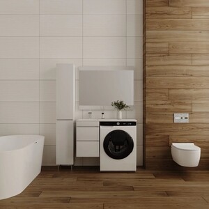 Мебель для ванной Style line Даллас Люкс 38 (100L) подвесная, под стиральную машину, белая
