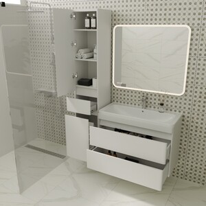 Мебель для ванной Style line Атлантика Люкс 90 подвесная, антискрейч