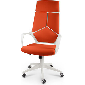 Кресло офисное NORDEN IQ white plastic orange белый пластик/оранжевая ткань офисное кресло для руководителей dobrin chester lmr 114b белый