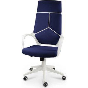 Кресло офисное NORDEN IQ белый пластик/темно-синяя ткань офисное кресло для руководителей dobrin benjamin lmr 117b белый
