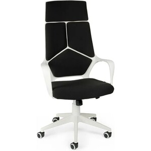 Кресло офисное NORDEN IQ white+black белый пластик/черная ткань стул для персонала и посетителей brabix iso cf 005 каркас ткань черная 531971