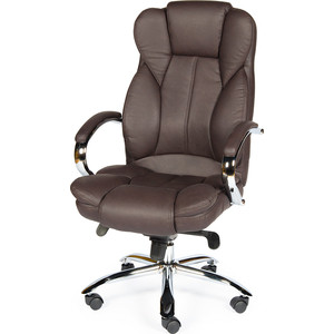 Кресло офисное NORDEN Верса brown сталь + хром/темно-коричневая экокожа кресло офисное norden верса brown сталь хром темно коричневая экокожа
