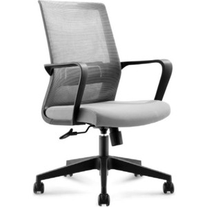 Кресло офисное NORDEN Интер LB/ черный пластик/серая сетка/серая ткань офисное кресло norden ergo m a33 пластик черная сетка черная сетка