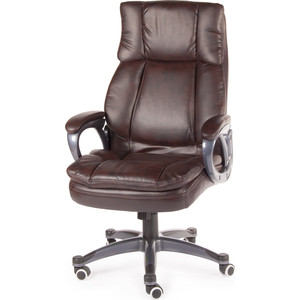 Кресло офисное NORDEN Мэдисон brown серый пластик/темно-коричневая экокожа офисное кресло chairman 545 россия ткань серый 00 07126772
