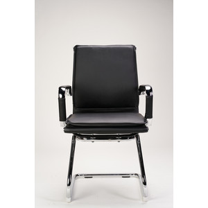 Кресло офисное NORDEN Харман CF/ (black) хром/черная экокожа