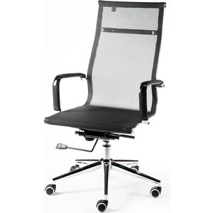 Кресло офисное NORDEN Хельмут black сталь + хром/черная сетка кресло офисное brabix flight ex 540 хром ткань сетка коричневое