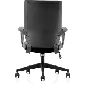 Кресло офисное NORDEN Союз LB/ черный пластик/черная экокожа