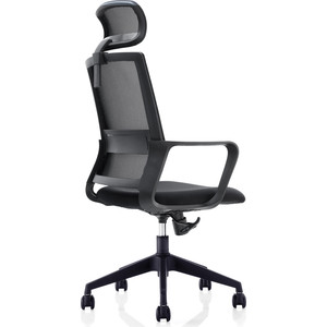 Кресло офисное NORDEN Практик черный пластик/черная сетка/черная ткань