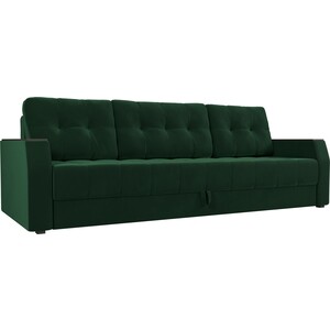 Диван-еврокнижка АртМебель Атлант БС велюр зеленый диван прямой атлант мини микровельвет бежевый коричневый