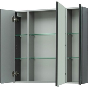 Зеркальный шкаф Aquanet Алвита 90 серый антрацит (240110)