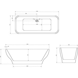 Акриловая ванна Abber 170x70 отдельностоящая (AB9220)