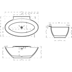 Акриловая ванна Abber 170x105 (AB9237)