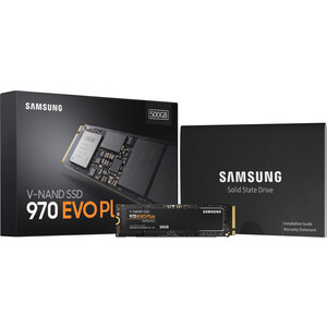 SSD накопитель Samsung 500Gb 970 EVO Plus M.2 MZ-V7S500BW накопитель ssd samsung 2tb 970 evo plus m 2 mlc v nand mz v7s2t0bw