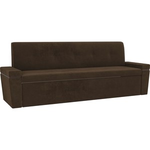 Кухонный прямой диван АртМебель Деметра велюр коричневый диван артмебель сатурн велюр коричневый п образный