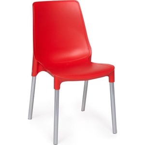 Стул TetChair GENIUS (mod 75) ножки серебристый, сиденье красный стул la alta tarcento в стиле eames красный