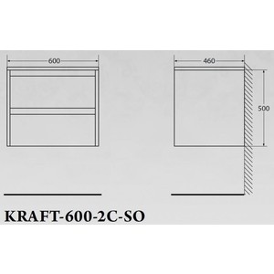 Тумба под раковину BelBagno Kraft 60, Rovere Tabacco (KRAFT-600-2C-SO-RT)