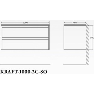 Тумба под раковину BelBagno Kraft 100, Bianco Opaco (KRAFT-1000-2C-SO-BO)