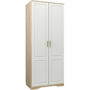 Шкаф для одежды Сильва НМ 040.60 оливия дуб сонома/белое дерево шкаф для одежды олмеко монако мн 48 с зеркальными дверьми белое дерево