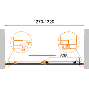 Душевая дверь Cezares Molveno BF-1 130x190 рифленая Punto, хром (MOLVENO-BF-1-130-P-Cr)