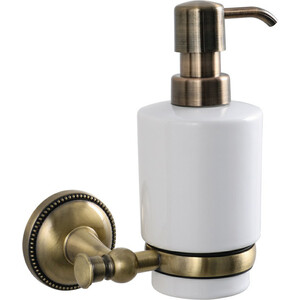 Дозатор для жидкого мыла Grampus Alfa латунь (GR-9512) держатель для туалетной бумаги grampus alfa с крышкой античная латунь