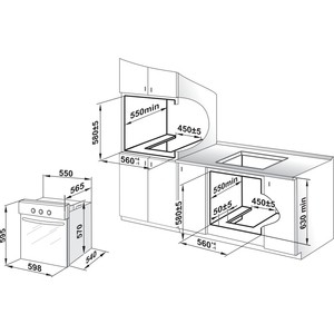 Газовый духовой шкаф GEFEST ДГЭ 621-01 В1