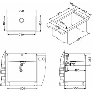 Кухонная мойка Alveus Quadrix 60 нержавеющая сталь (1092477)