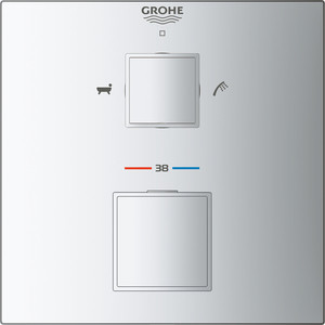 Термостат для ванны Grohe Grohtherm Cube , с механизмом (24155000, 35600000)