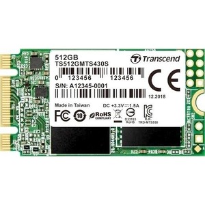 SSD накопитель Transcend 512Gb M.2 TS512GMTS430S твердотельный накопитель transcend 512gb ts512gssd230s