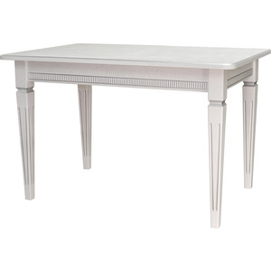 Стол обеденный Мебелик Васко В 89Н белый/серебро 120x80 (П0003631) стол обеденный мебелик фидея 3 120 160x70 белый серебро п0003532