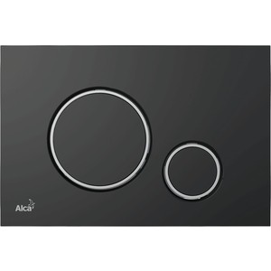 Кнопка смыва AlcaPlast Slim черный-матовый (M778) кнопка слива для арматуры iddis